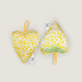 Charger l'image dans la visionneuse de la galerie, Paresse Paris lifestyle home flowers print yellow green Or Mimosa silk lavender sachet set heart shape beauty accessories gifting made in france parisian