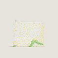Load image into Gallery viewer, Paresse Paris lifestyle brand home Or Mimosa flowers parisian gifting green yellow prints made in france travel pouch flat zipper waterproof coated canvas