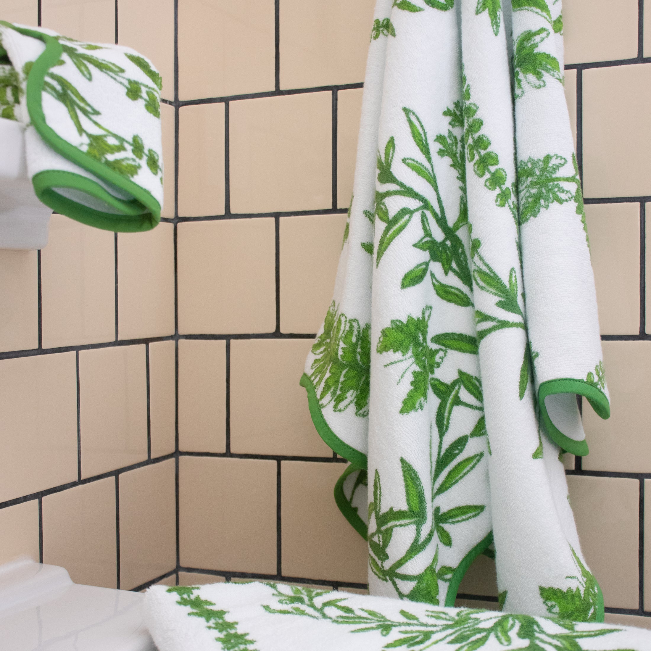 Serviette corps & cheveux éponge - Forêt Secrète