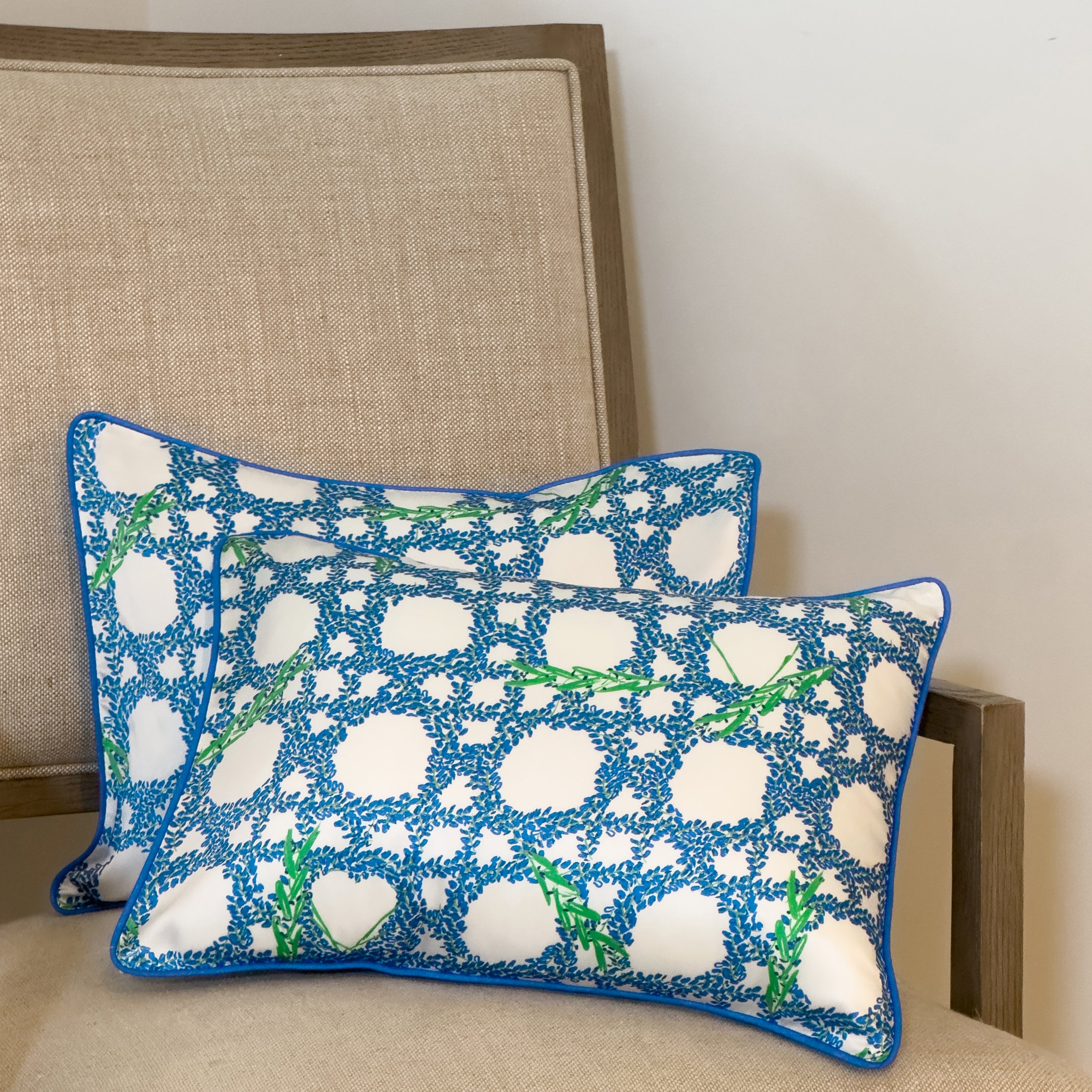 Housse de coussin en soie - Lavande Céleste