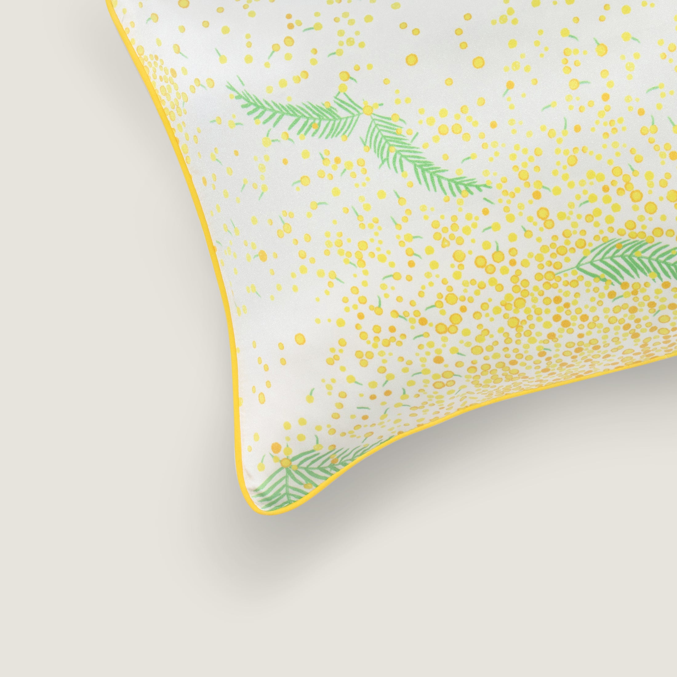 Housse de coussin en soie - rectangle - Or Mimosa