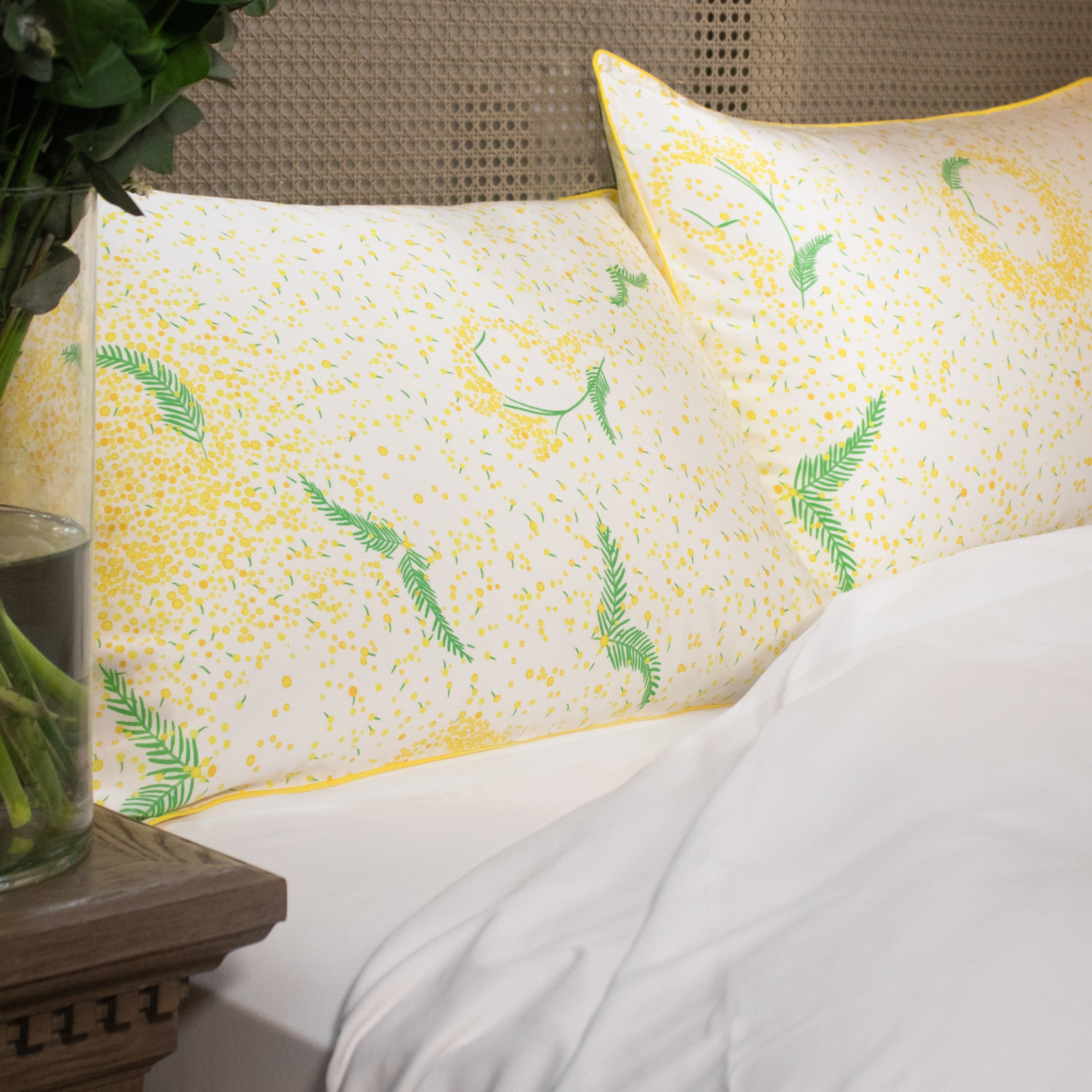 Taie d'oreiller en soie - Or Mimosa