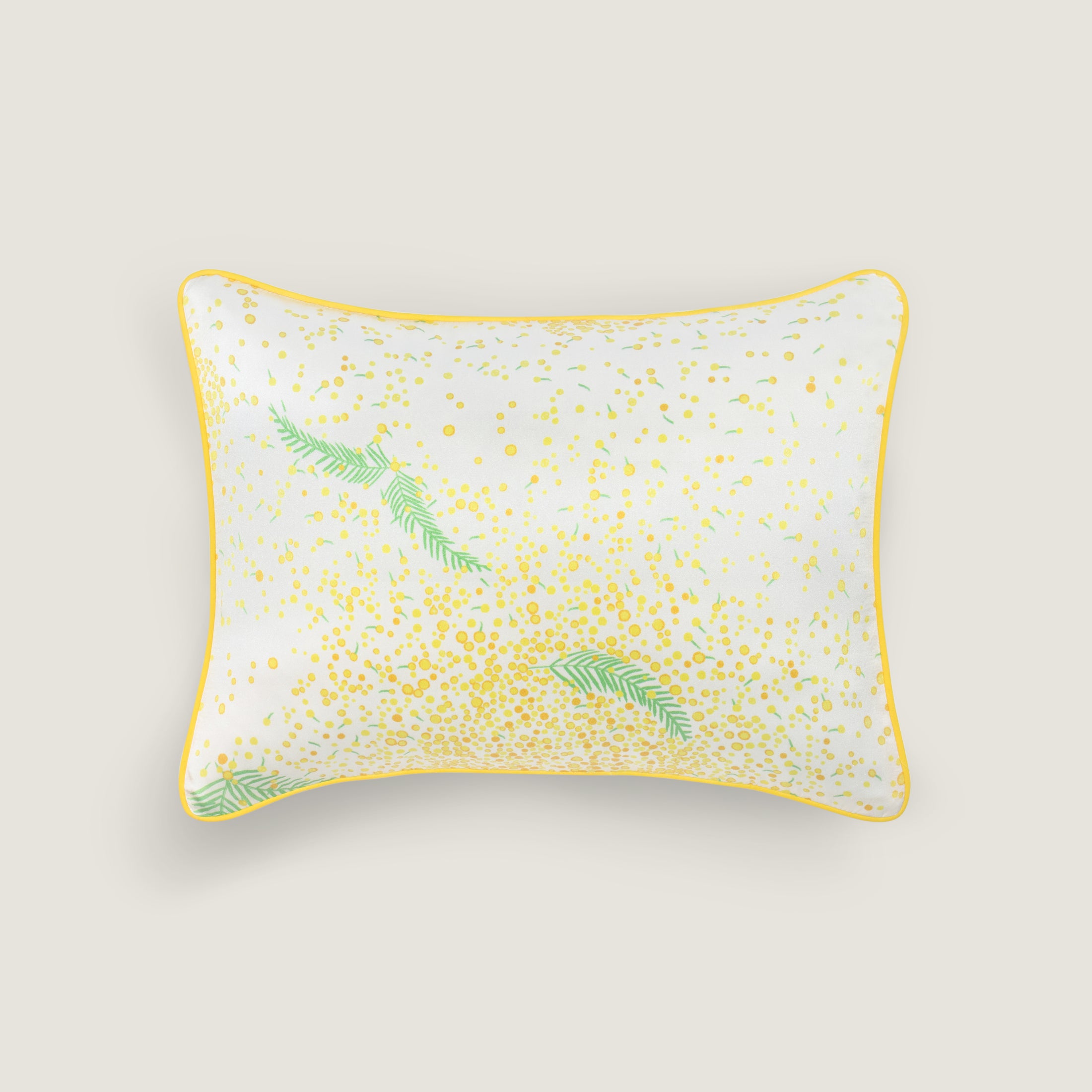 Housse de coussin en soie - rectangle - Or Mimosa