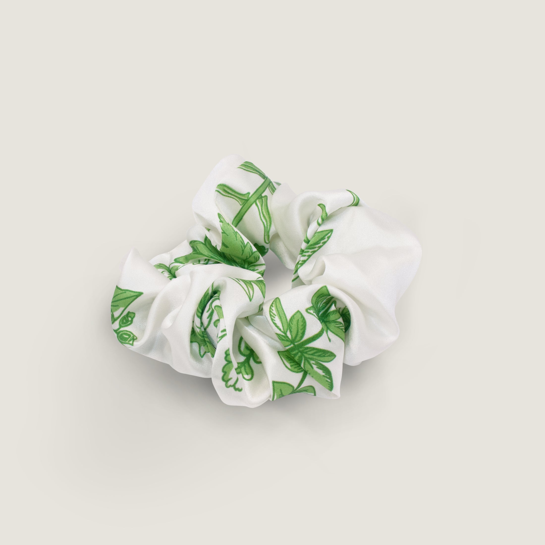 Paresse Paris lifestyle home flowers print green Foret Secrete silk scrunchie hair beauty accessories gifting made in france parisian