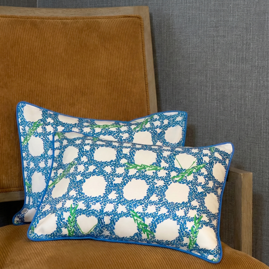 Housse de coussin en soie - Lavande Céleste