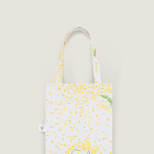 Paresse Paris lifestyle brand home Or Mimosa flowers parisian gifting yellow green prints made in france bread bag baguette cotton