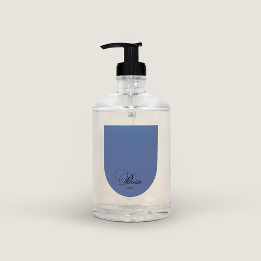 Paresse Paris lifestyle home flowers blue Lavande Celeste lavender liquid soap scent perfume clean beauty hands body gifting made in france parisian
