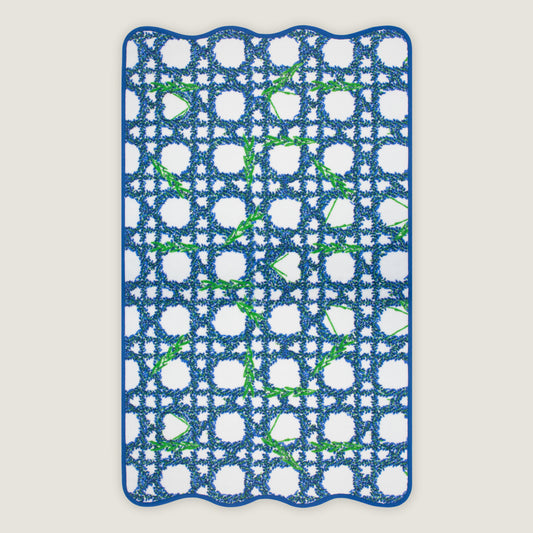 Paresse Paris lifestyle home flowers print blue Lavande Celeste lavander cotton terry towels bath bathroom wellness body beauty accessories gifting made in france parisian