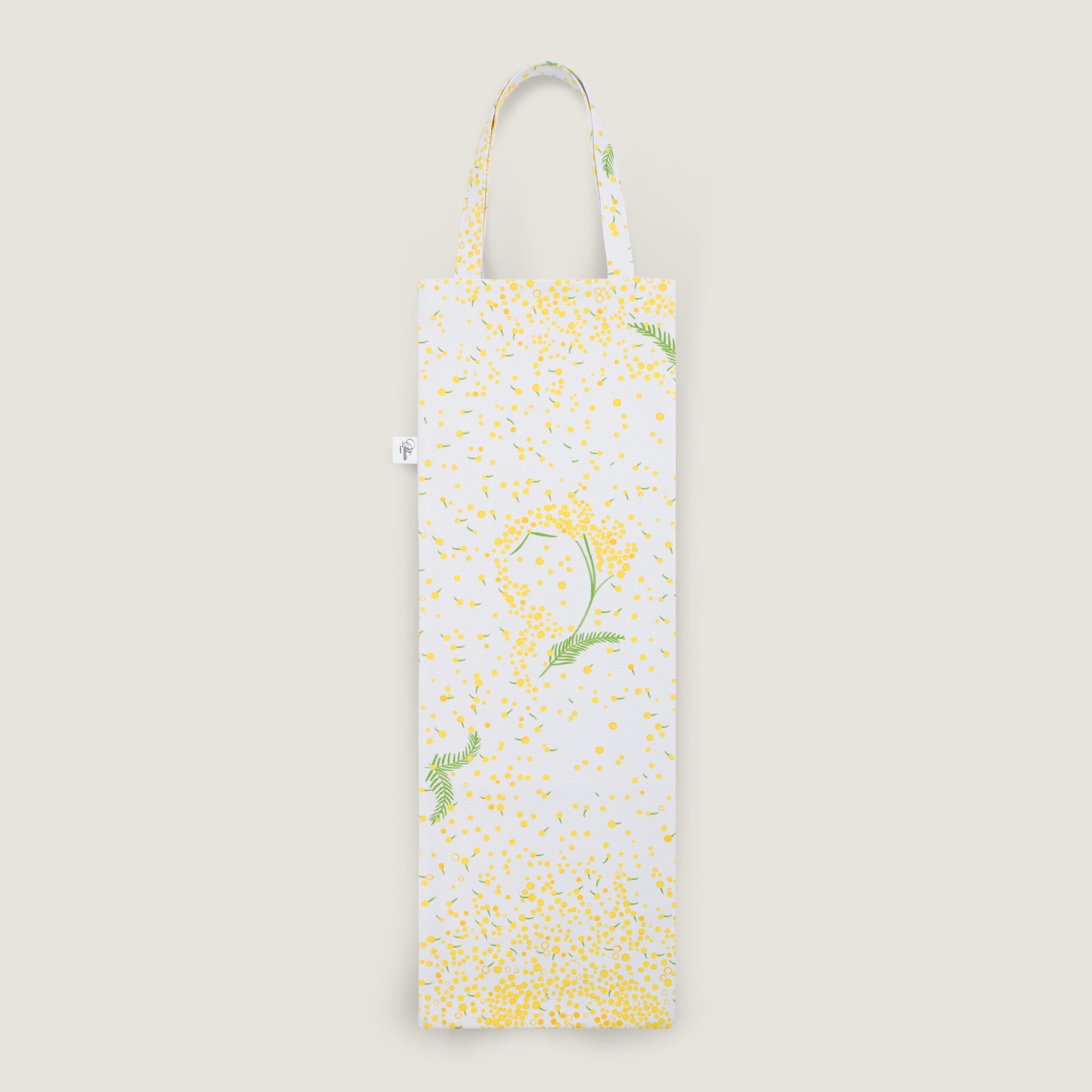 Paresse Paris lifestyle brand home Or Mimosa flowers parisian gifting yellow green prints made in france bread bag baguette cottom