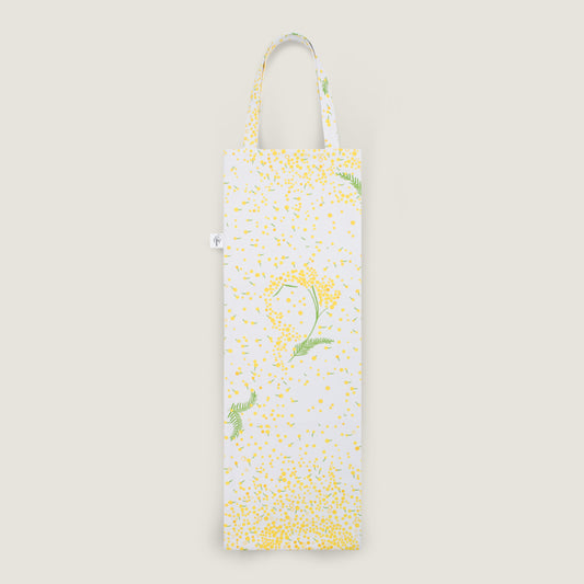 Paresse Paris lifestyle brand home Or Mimosa flowers parisian gifting yellow green prints made in france bread bag baguette cottom