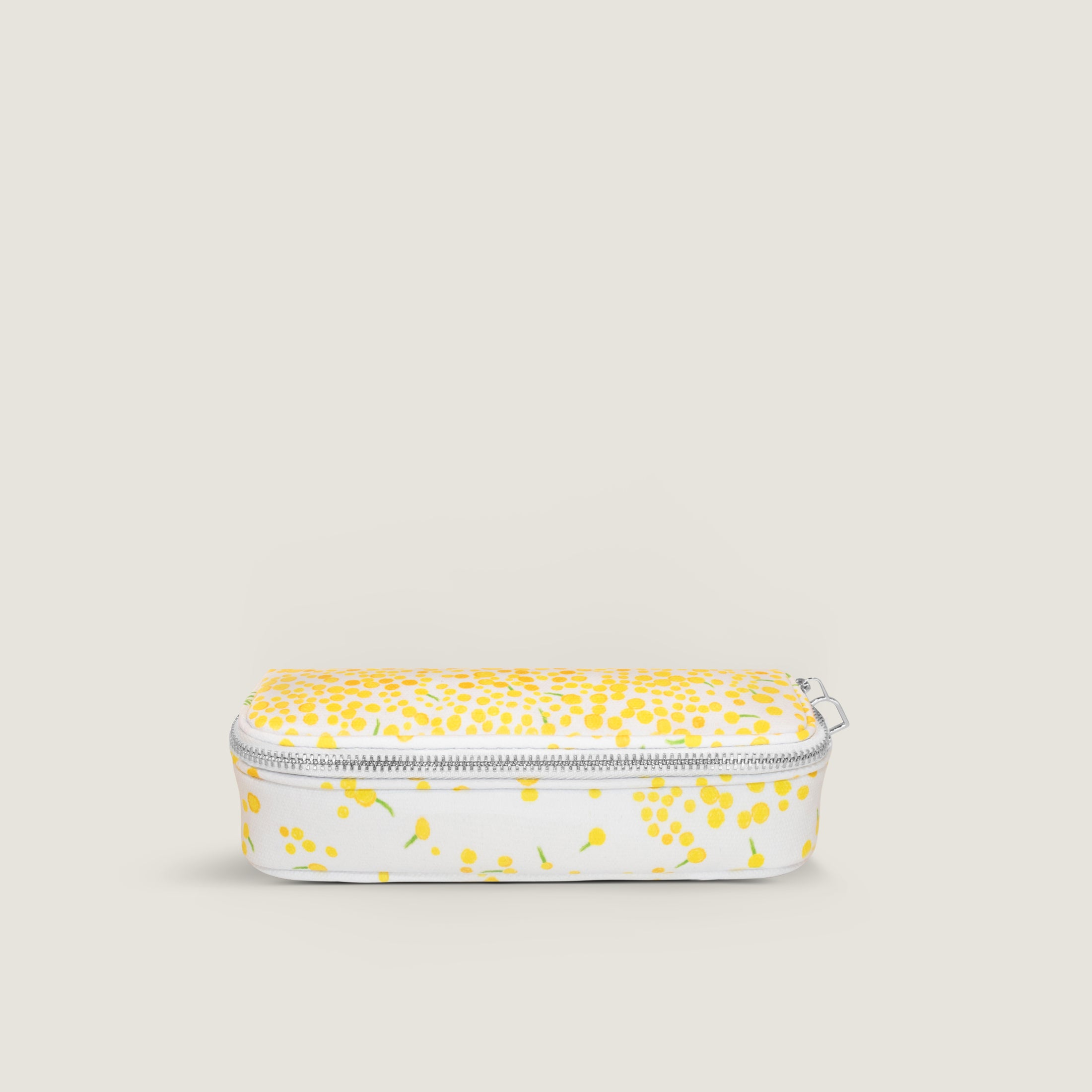 Paresse Paris lifestyle brand home Or Mimosa flowers parisian gifting yellow green prints made in france waterproof coated canvas eyewear sunglasses case zipper functional travel