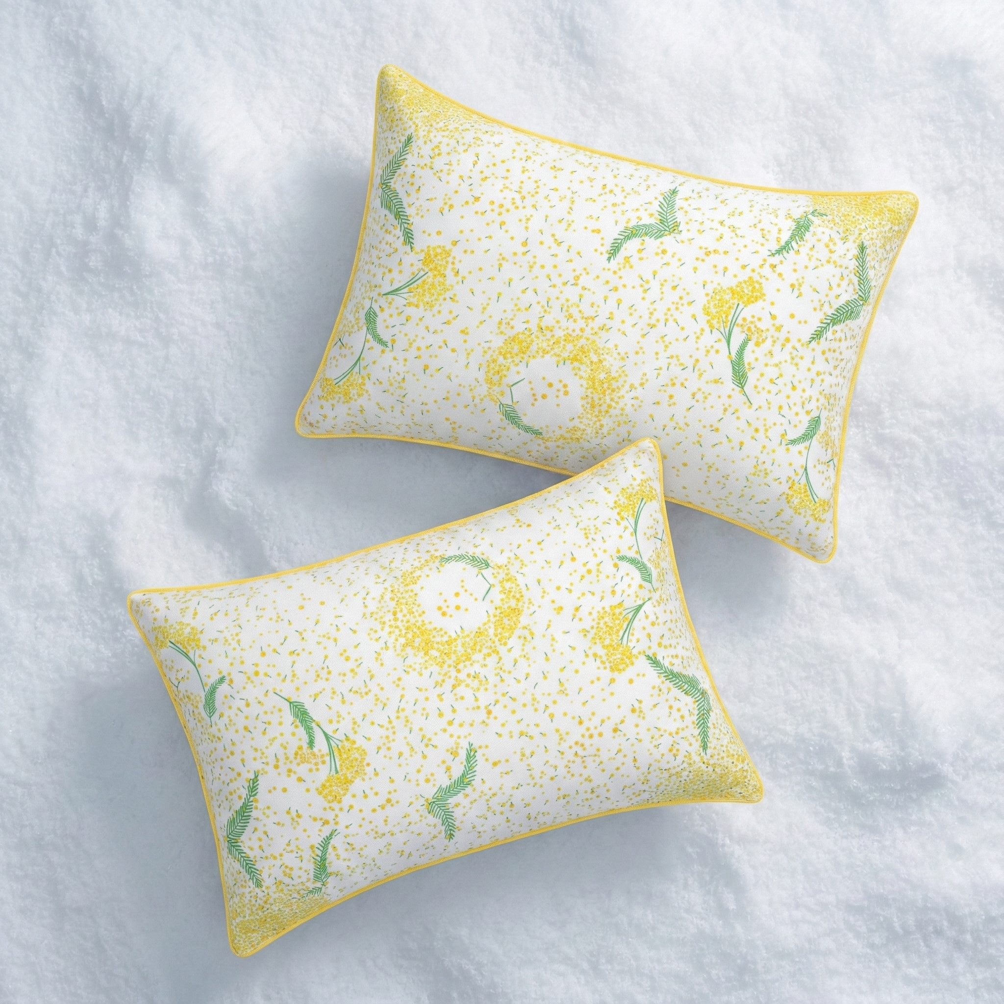 Duo de rêve en soie - Or Mimosa